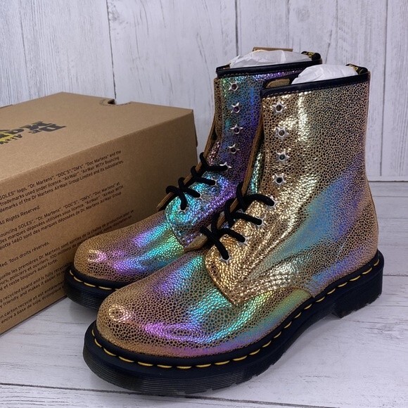 NEW Dr. Martens 1460 Boots in Sand Multicolor Womens Size 6 with Box - Picture 8 of 8